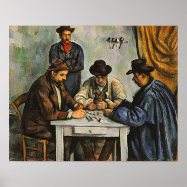 Póster Cézanne - Los Jugadores De Tarjetas 1893 (Frente)