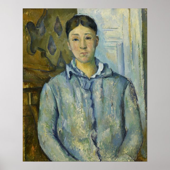 Póster Cézanne - Madame Cézanne En Azul (Frente)