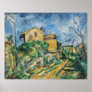 Póster Cézanne - Maison Maria Con Vistas Al Chateau Noir