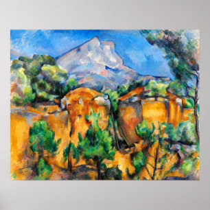 Póster Cézanne - Montaña Sainte-Victoire, La Carriere