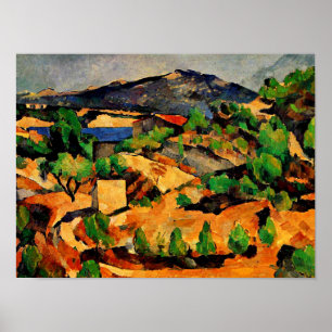Póster Cezanne - Montañas vistas desde L'Estaque