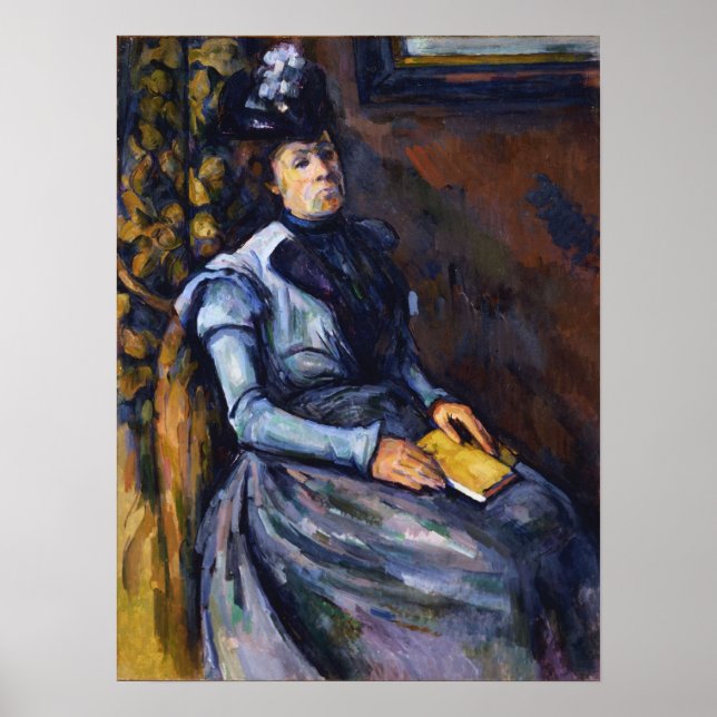 Póster Cézanne - Mujer Sentada En Azul (Frente)