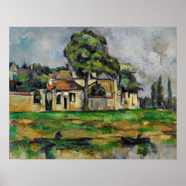 Póster Cézanne - Orillas del Marne (Frente)