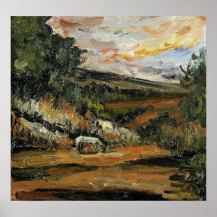 Póster Cézanne - Paisaje, 1865