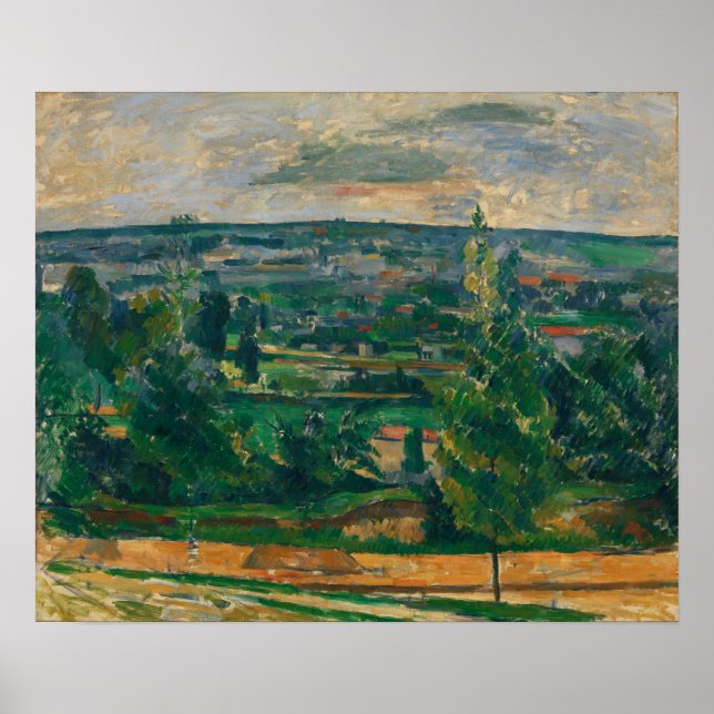 Póster Cézanne - Paisaje de Jas de Bouffan (Frente)