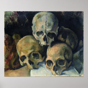 Póster Cézanne - Pirámide de Skulls, 1900