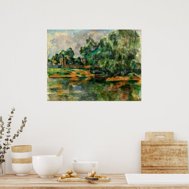 Póster Cezanne - Riverbank (Cocina)