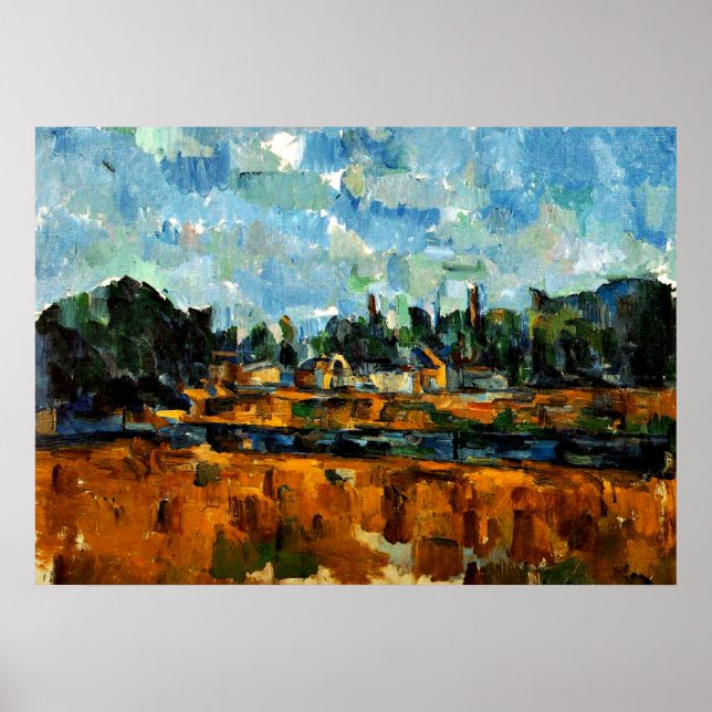 Póster Cezanne - Riverbanks (Frente)