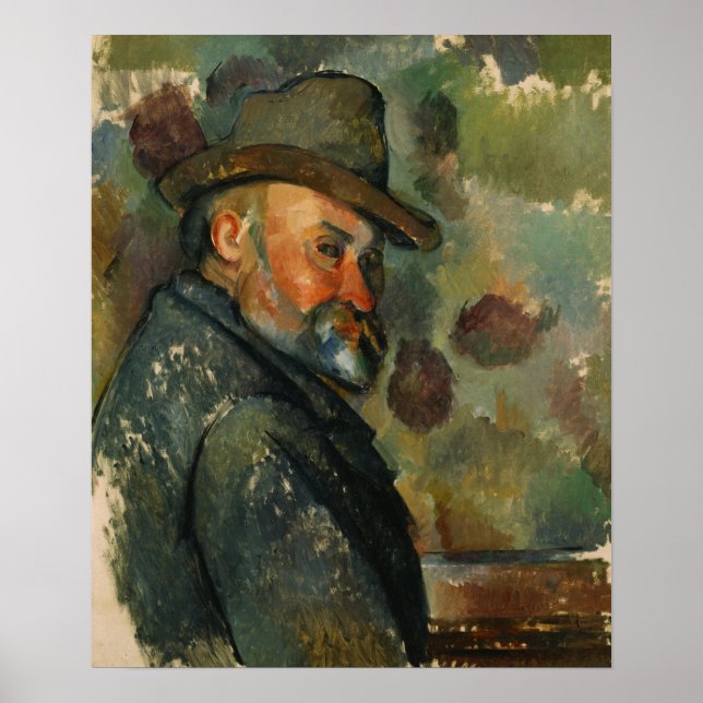 Póster Cézanne - Self-Portrait With A Hat (Frente)