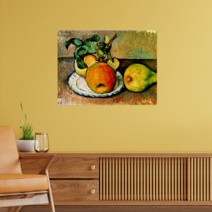 Póster Cezanne - Todavía la vida con manzanas y peras
