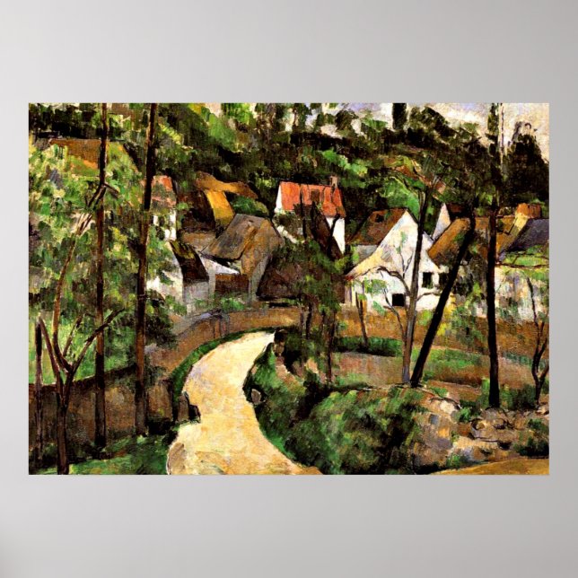 Póster Cezanne - Un giro en el camino (Frente)