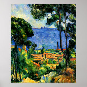 Póster Cezanne - Vista de l'Estaque