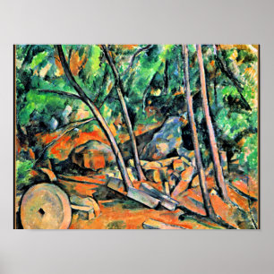 Póster Cezanne - Woods con Millstone