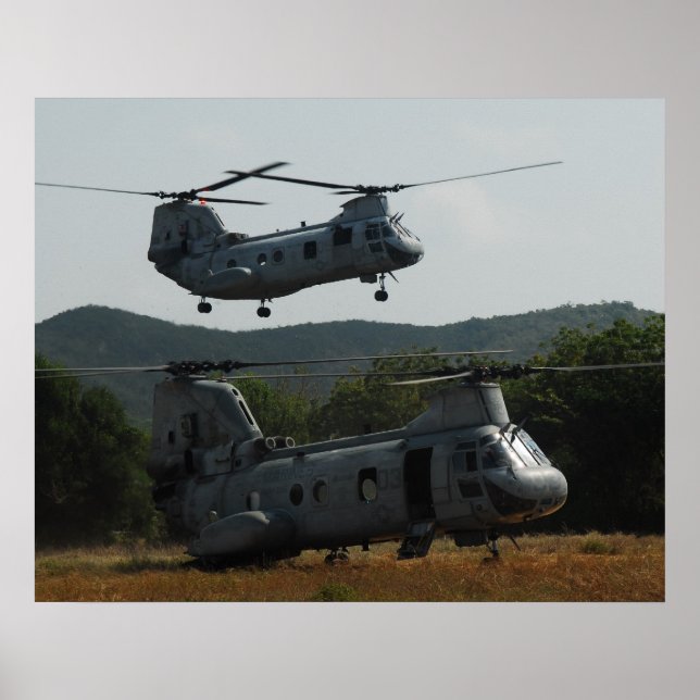 Póster CH-46E Sea Knight (Frente)