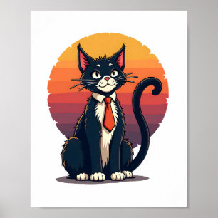 Póster Ch Ch Ch Meow Meow Scary Halloween Disstuve Cat T-