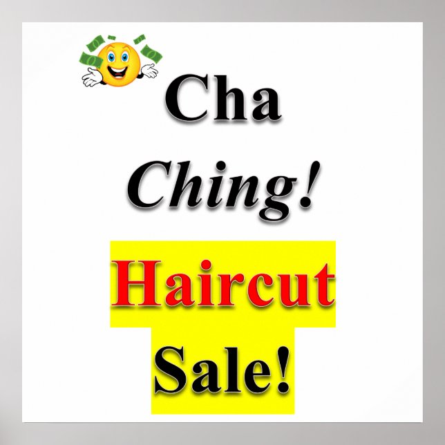 Póster Cha Ching Haircut Sale Poster Matte (Frente)