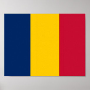 Póster Chad - Bandera -