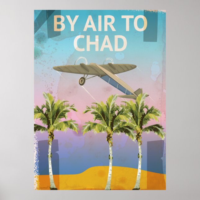 Póster Chad Vintage Travel poster (Frente)