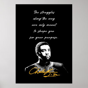 Póster Chadwick Boseman Inspirador