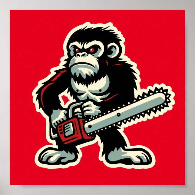 Póster Chainsaw Chimp (Frente)
