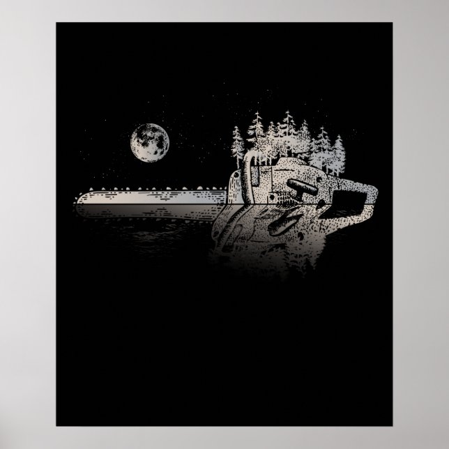 Póster Chainsaw Woodworker Gift Men Lumberjack Arborist (Frente)