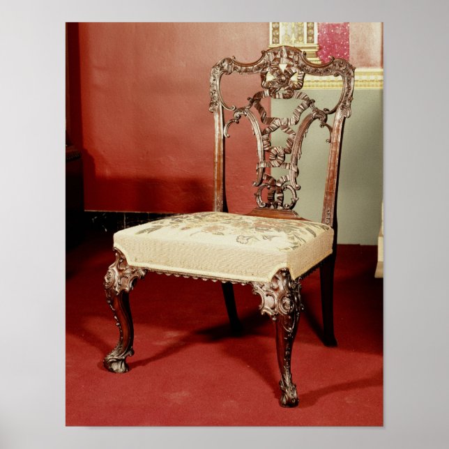 Póster Chair, Chippendale 'Director' design, c.1760 (Frente)