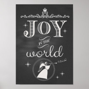 Póster Chalkboard - Alegría por el mundo