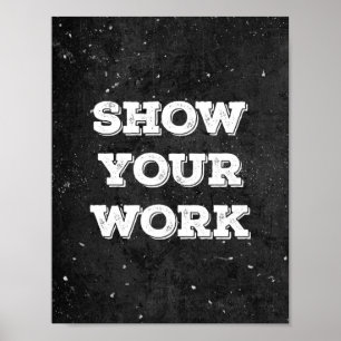 Póster Chalkboard Mostrar tu aula de trabajo