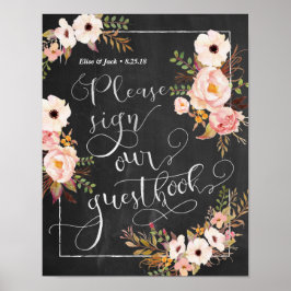 Póster Chalkboard Por favor, Rótulo a nuestro Poster del