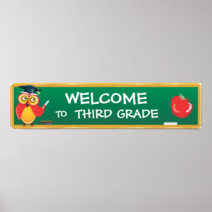 Póster Chalkboard School Banner