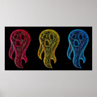 Póster Chalkie Ghosts