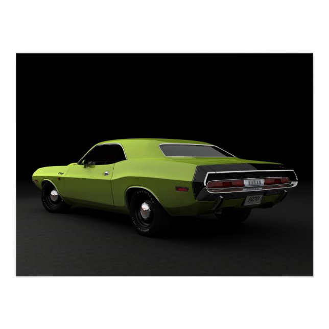 Póster Challenger R/T de Dodge 1970: luz tibia (Anverso)