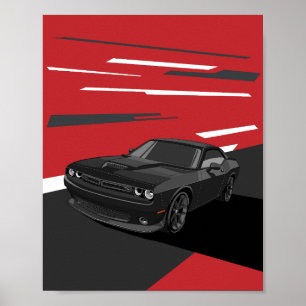 Póster Challenger RT negro