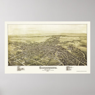 Póster Chambersburg, Mapa Panorámico de la Autoridad Pale