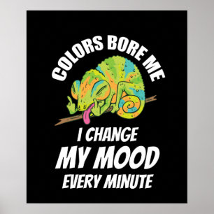 Póster Chameleon - Colors Are Boring