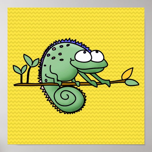 Póster Chameleon Personalizado Lizard Cute (Frente)