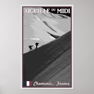 Póster Chamonix - Aiguille du Midi Arete