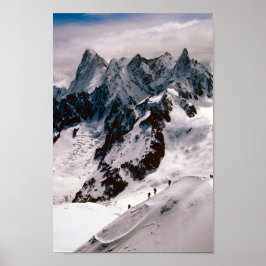 Póster Chamonix Aiguille du Midi Mont Blanc Massif Franci