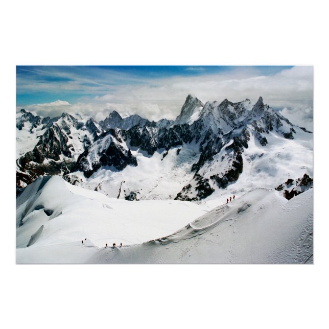 Póster Chamonix Aiguille du Midi Mont Blanc Massif Franci (Anverso)