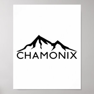 Póster Chamonix Francia Esquí