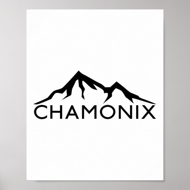 Póster Chamonix Francia Esquí (Frente)