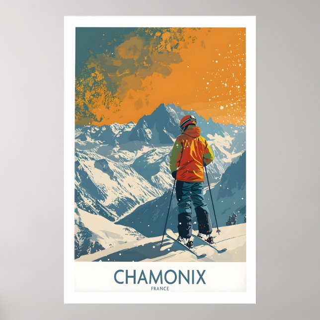 Póster Chamonix Imprimir Francia 1 (Frente)