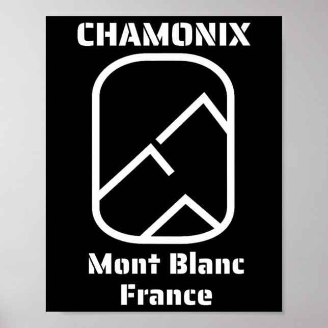 Póster Chamonix Mont Blanc Francia Esquí Snowboard (Frente)