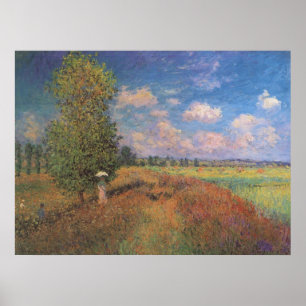 Póster Champ de Coquelicots - Claude Monet - c1875