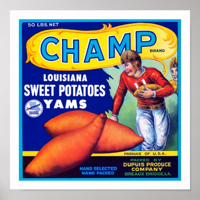 Póster Champ Louisiana Sweet Potates (Frente)
