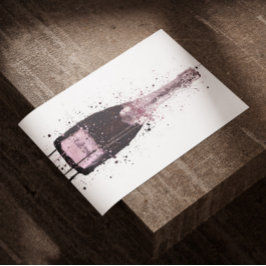 Póster Champagne Bottle Wall Art Print 'Cosmic Rose'