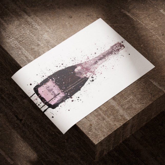 Póster Champagne Bottle Wall Art Print 'Cosmic Rose' (Subido por el creador)