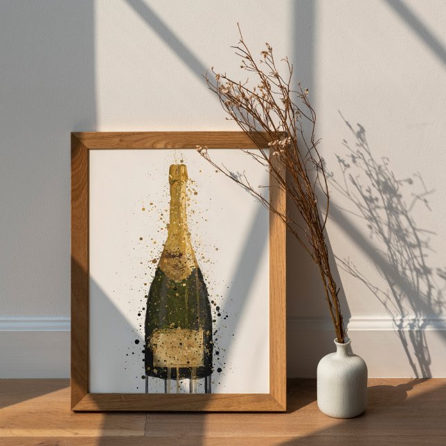 Póster Champagne Bottle Wall Art Print 'Fool's Gold'  (Subido por el creador)