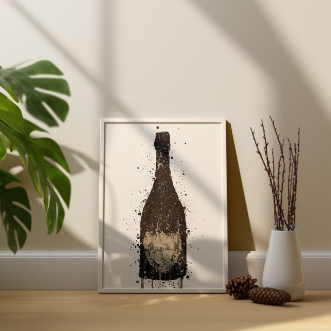 Póster Champagne Bottle Wall Art Print 'Vanta' (Subido por el creador)