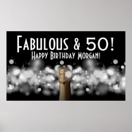 Póster Champagne en el Poster de Fiestas de Black & White